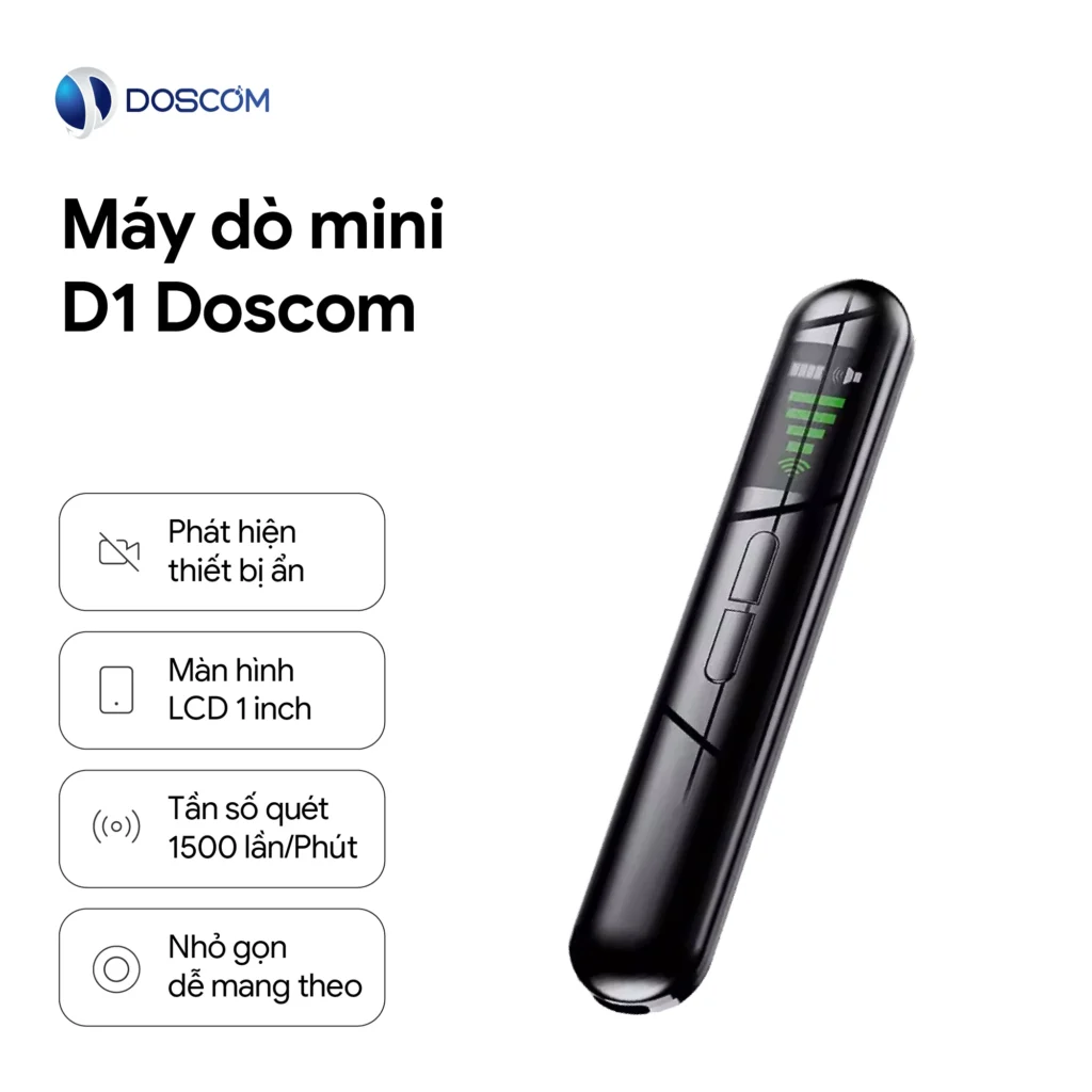 Máy dò camera ẩn, định vị ẩn, ghi âm, nghe lén ẩn D1 Doscom