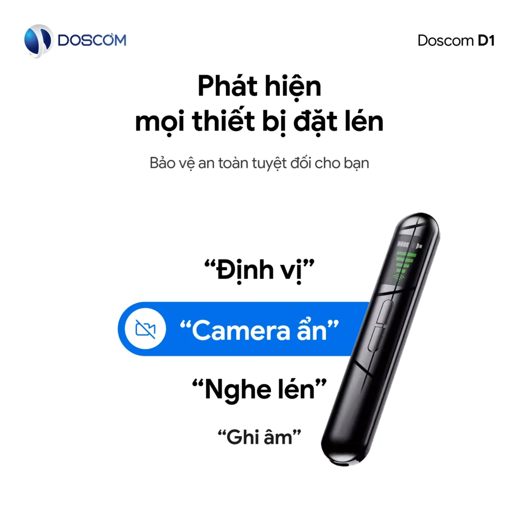 Thiết bị dò máy nghe lén, camera ẩn, ... D1 Doscom