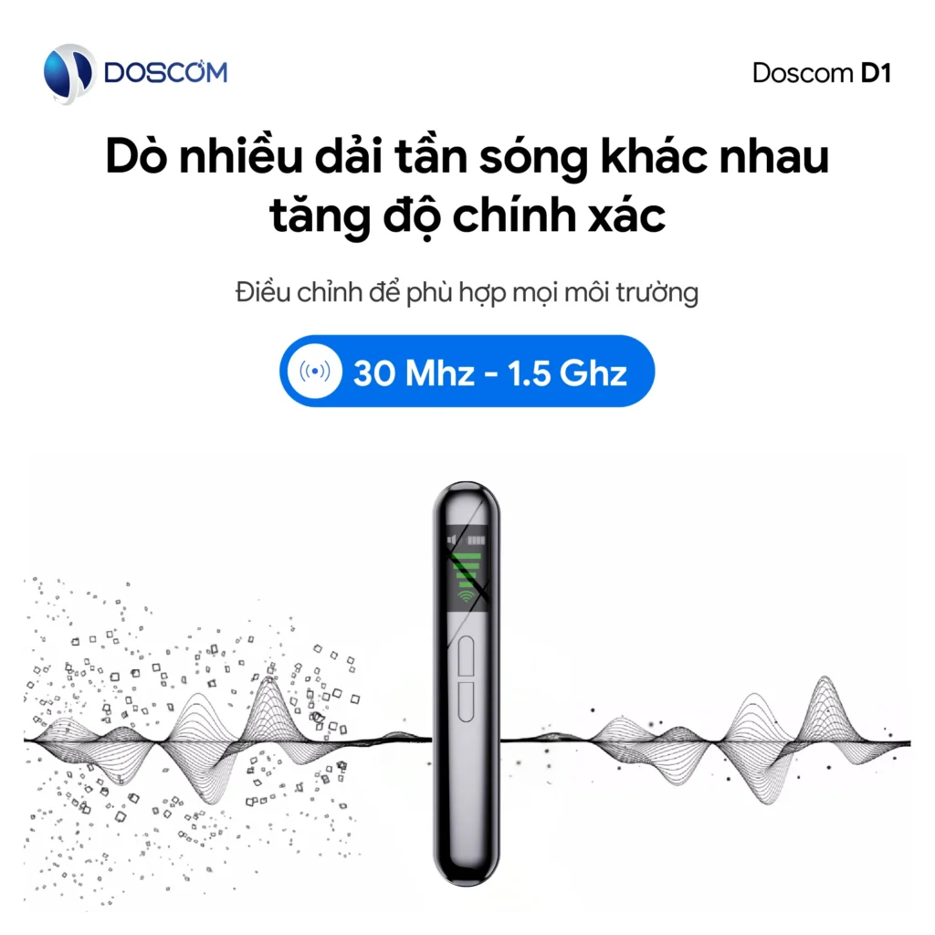 Máy dò camera ẩn, định vị ẩn, ghi âm, nghe lén ẩn D1 Doscom