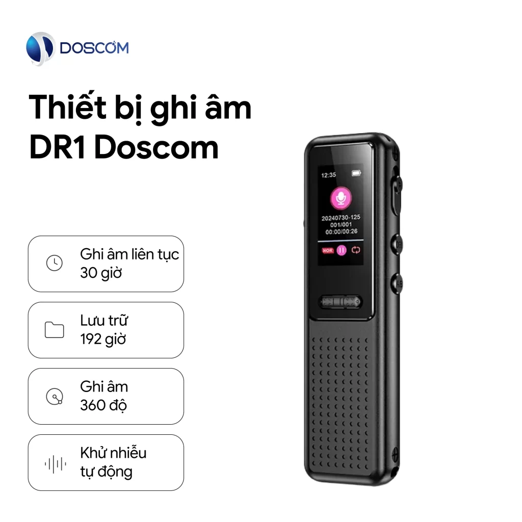 Thiết bị ghi âm chuyển dụng DR1 Doscom