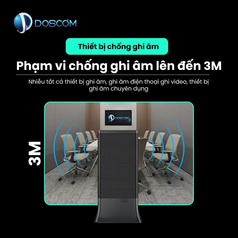 Máy chống ghi âm - Phạm vi đến 3m